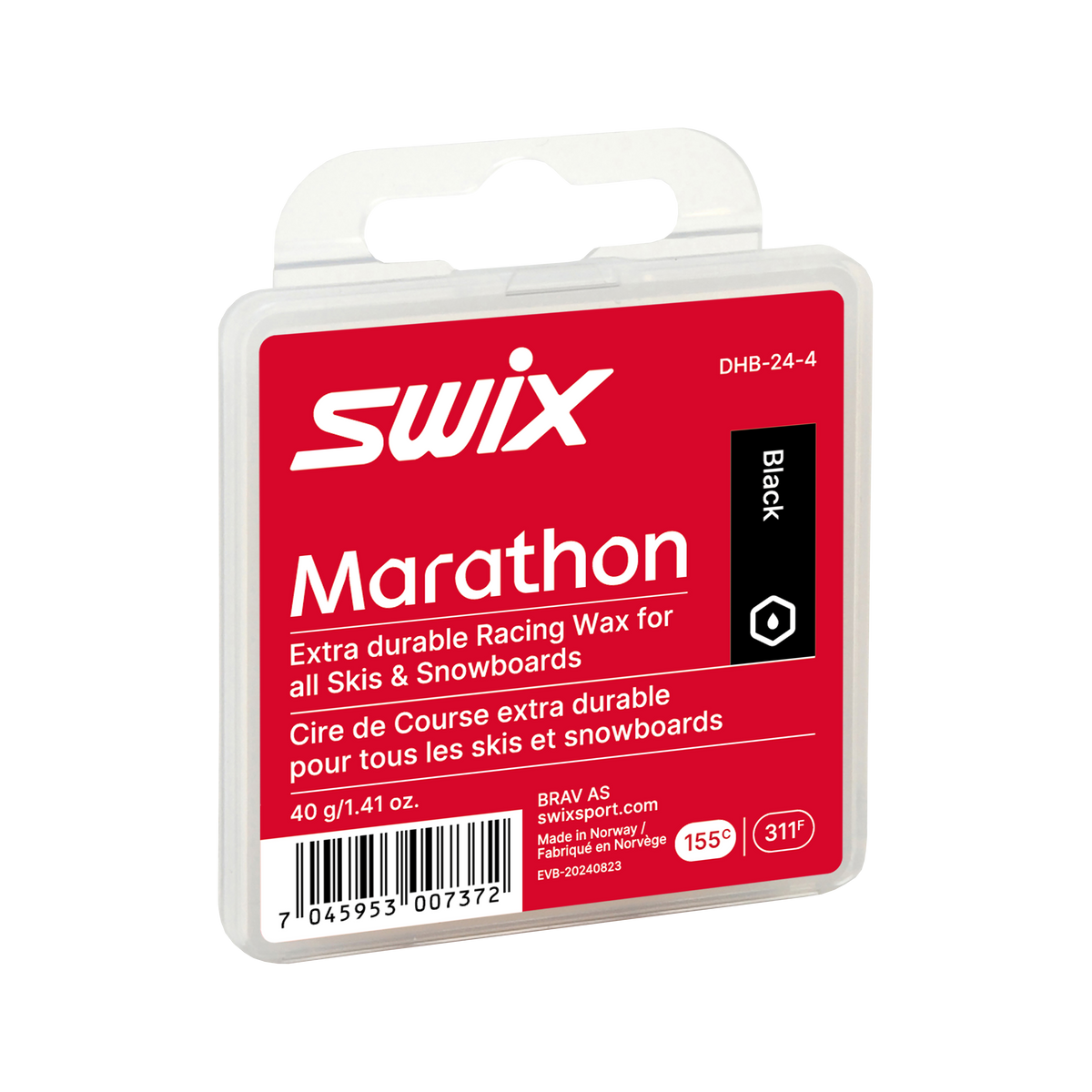 CIRE DE GLISSE MARATHON NOIRE, 40G