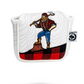 Hacker mallet cover featuring a sleek design with a digital camouflage pattern, ideal for protecting golfing equipment.