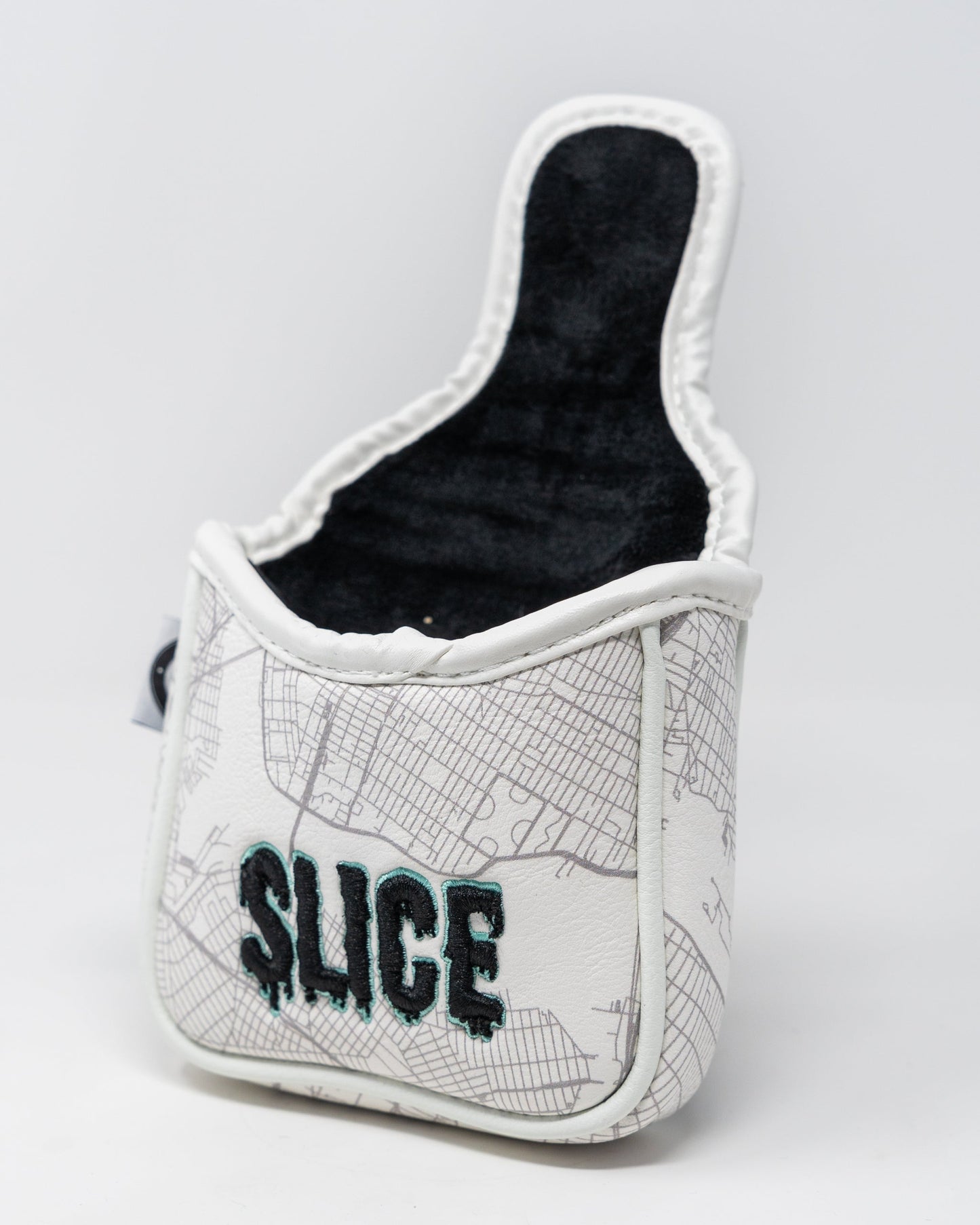 Shady Slice mallet cover featuring a vibrant design for golf club protection.