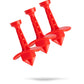 "Shottee Golf Tee Red 3 Pack showcasing three red golf tees designed for enhanced performance."