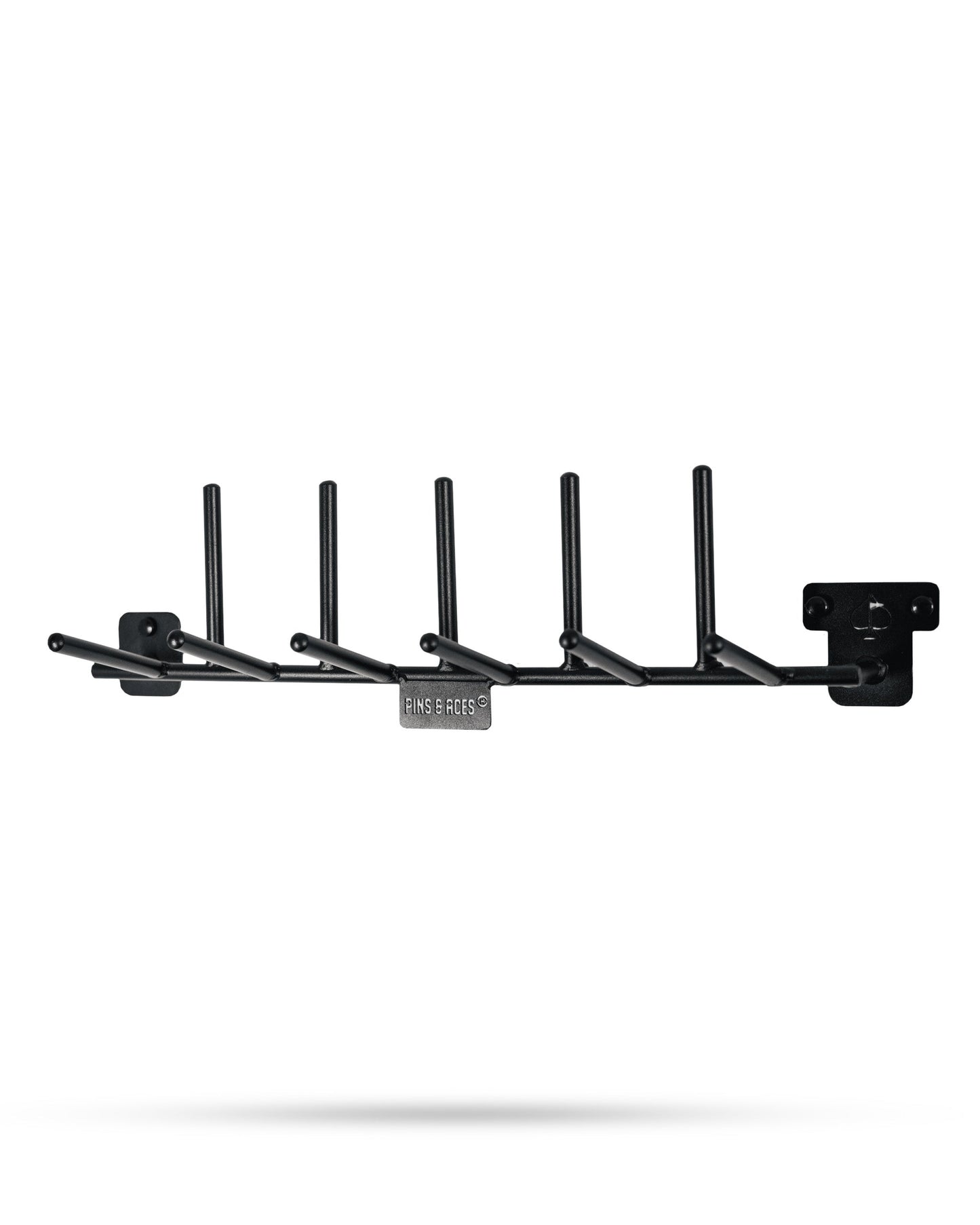 Compact Headcover Rack displaying a sleek, multi-slot design for organizing golf headcovers, featuring a modern finish and space-saving structure.