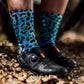 Electric Leopard Blue Socks