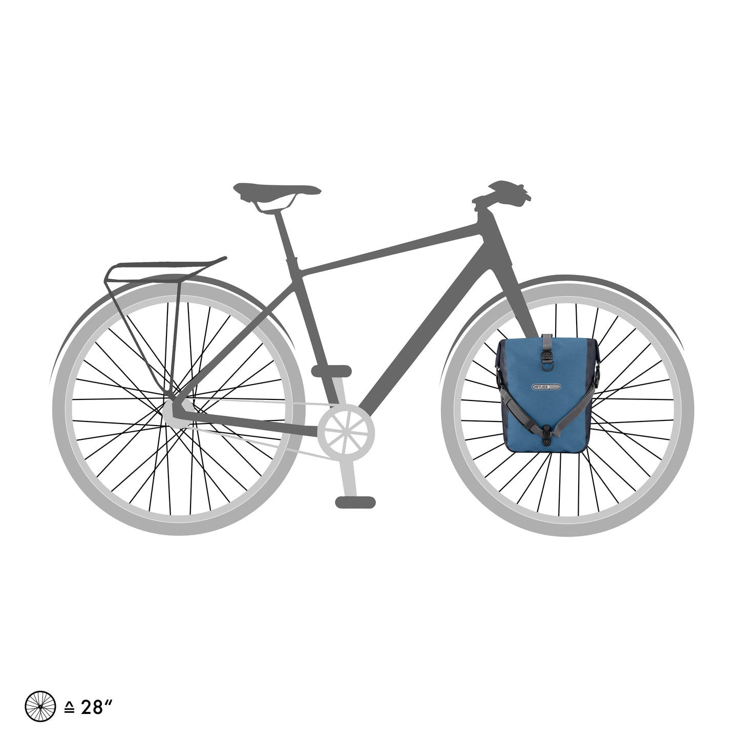 ORTLIEB PANNIER SPORT ROLLER PLUS QL2.1 GRANITE BLACK 14.5L