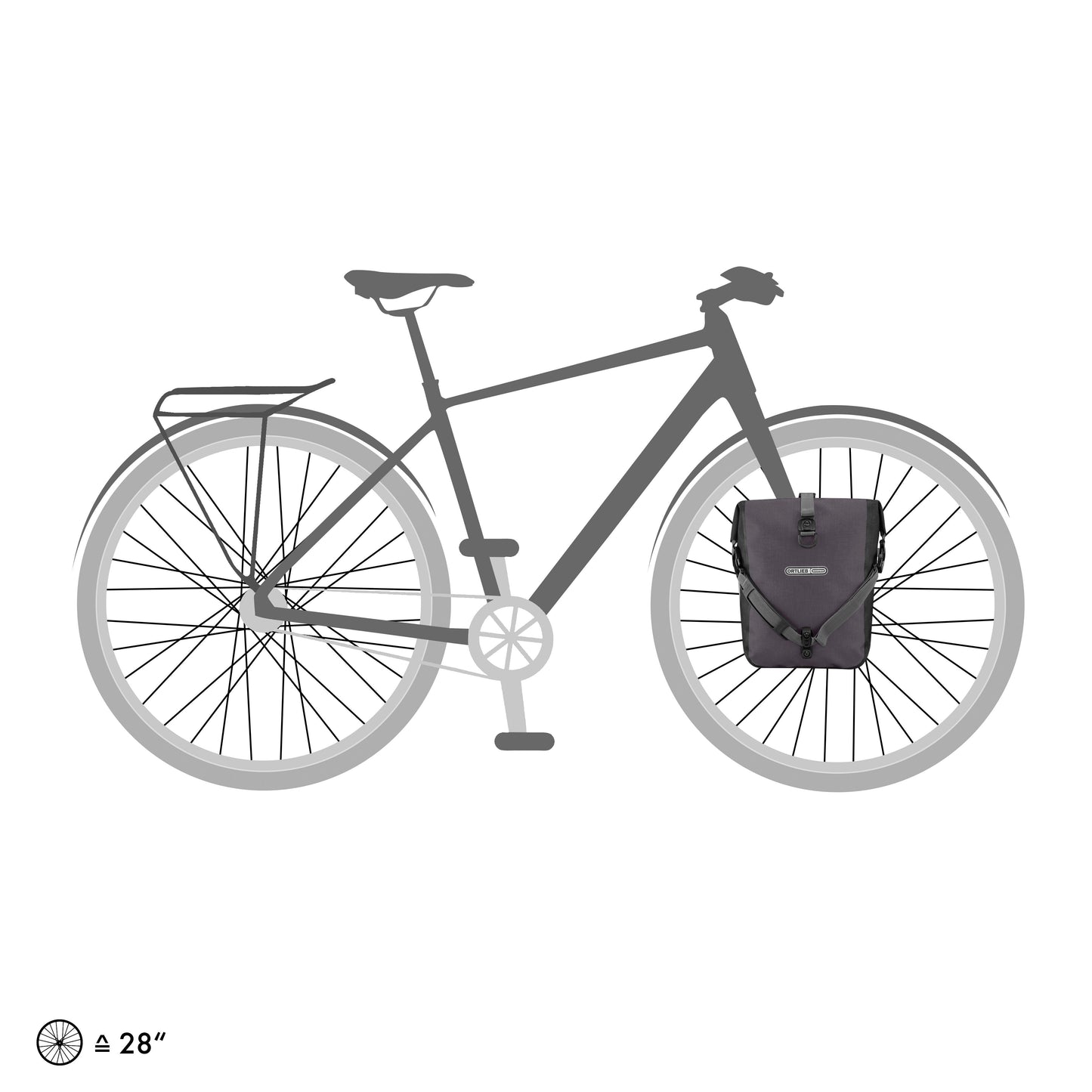 ORTLIEB PANNIER SPORT ROLLER PLUS QL2.1 GRANITE BLACK 14.5L