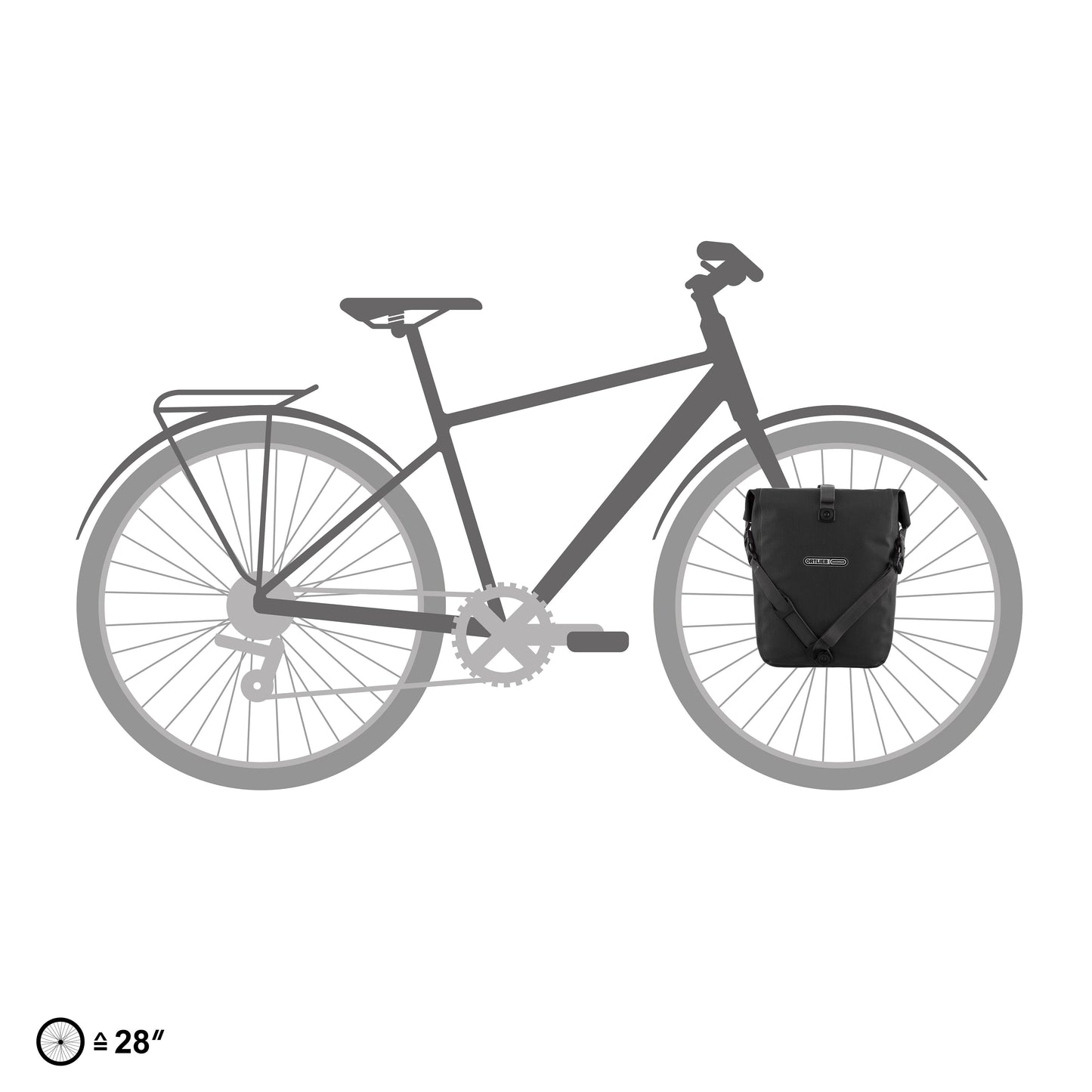 ORTLIEB PANNIER SPORT ROLLER PLUS QL2.1 GRANITE BLACK 14.5L