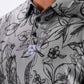 Cabo Midnight product image featuring a stylish dark blue beach cover-up with intricate patterns and a relaxed fit.