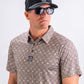 Men's Big Blind Ash long-sleeve shirt in gray with a relaxed fit, featuring a button-up collar and subtle textured fabric.