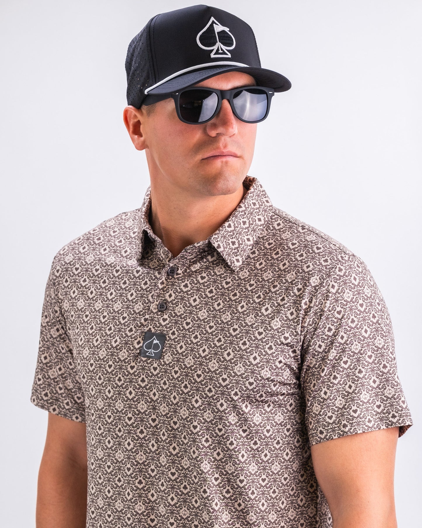 Men's Big Blind Ash long-sleeve shirt in gray with a relaxed fit, featuring a button-up collar and subtle textured fabric.