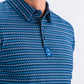 Men's Rising Tides shirt featuring a vibrant ocean wave design in blue and white.