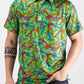 TMNT Mean Green Polo featuring turtle head graphics and vibrant green color.