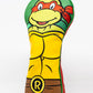 TMNT Raphael driver cover featuring the iconic turtle design in vibrant colors.