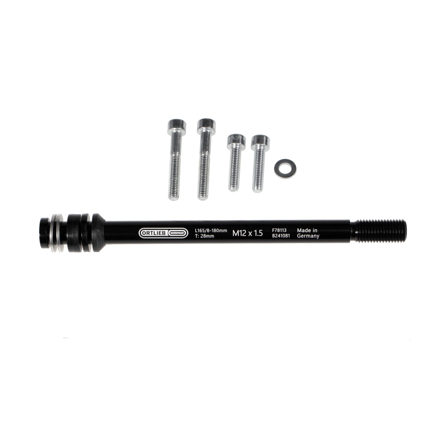ORTLIEB THRU AXLE M6-CONNECTOR BLACK 1.5MM
