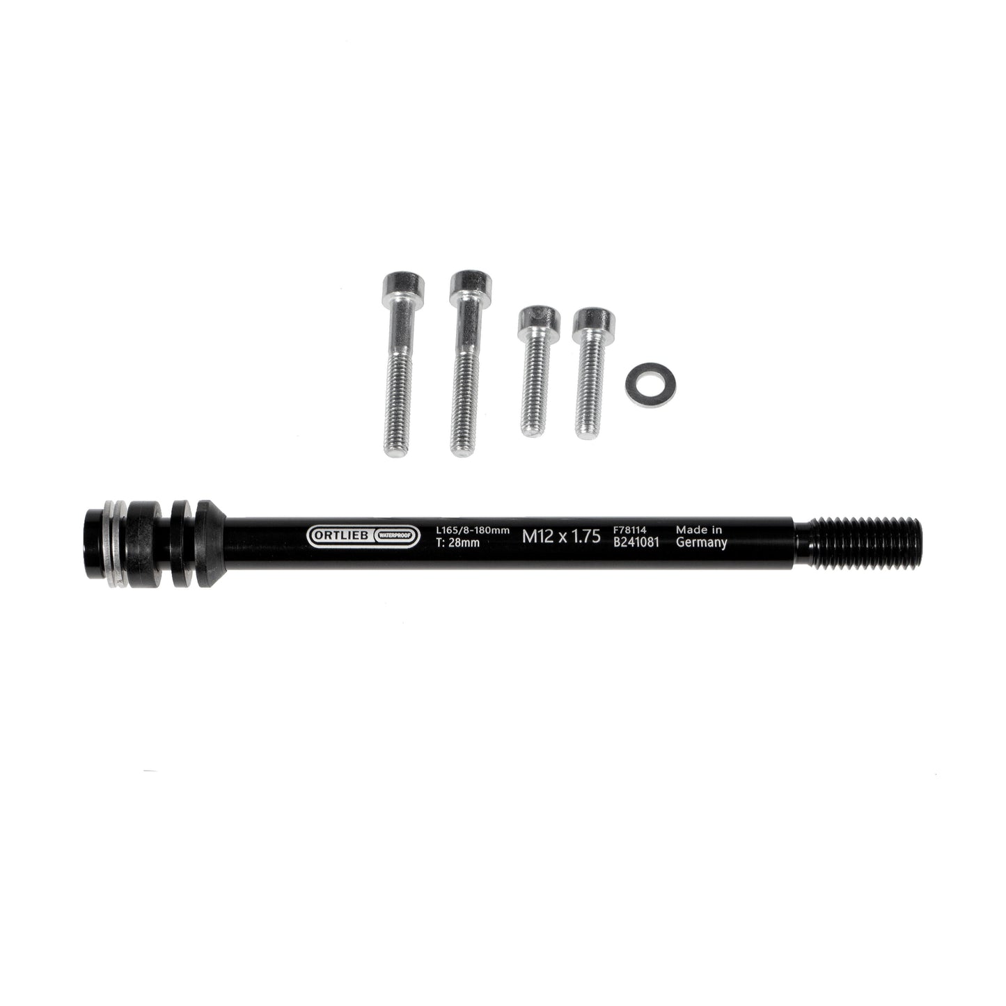 ORTLIEB THRU AXLE M6-CONNECTOR BLACK 1.5MM