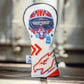 Golf club headcover featuring a Top Gun Goose design with aviation-themed patches and bold red, white, and blue colors.