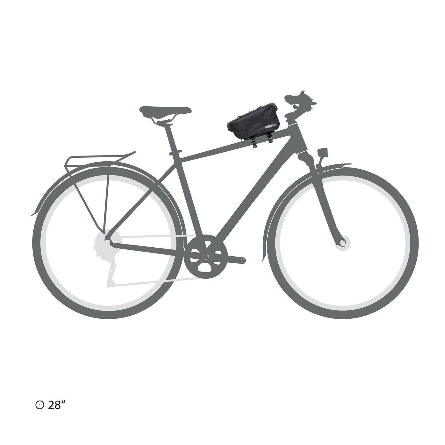 ORTLIEB TOPTUBE BAG PERFORATED STRAPS BLACK 1.5L