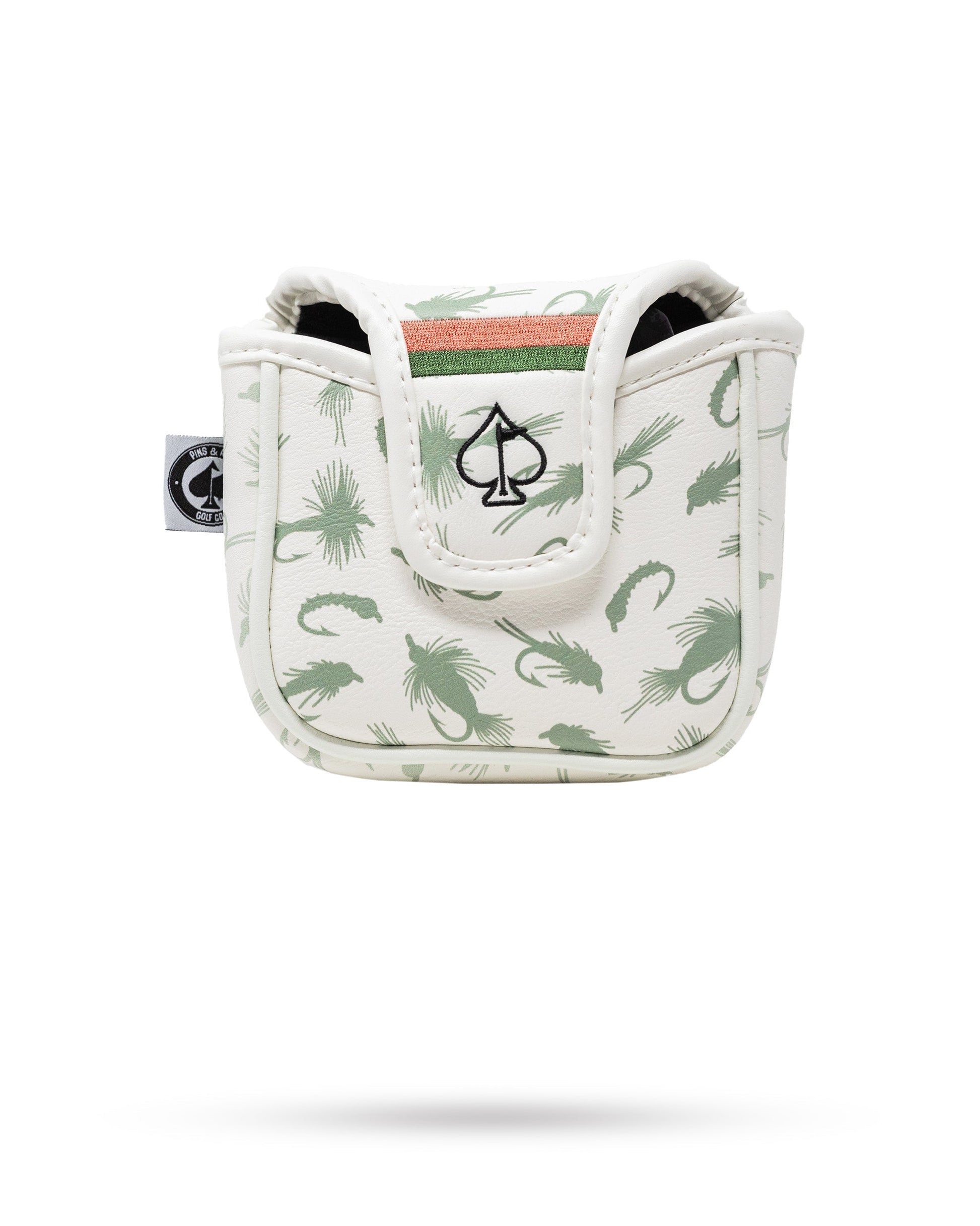 Trout mallet putter cover featuring a vibrant fish design and padded protection for golf clubs.