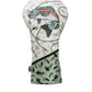 Trout driver cover featuring a realistic fish design in vibrant colors, designed to protect golf club heads.