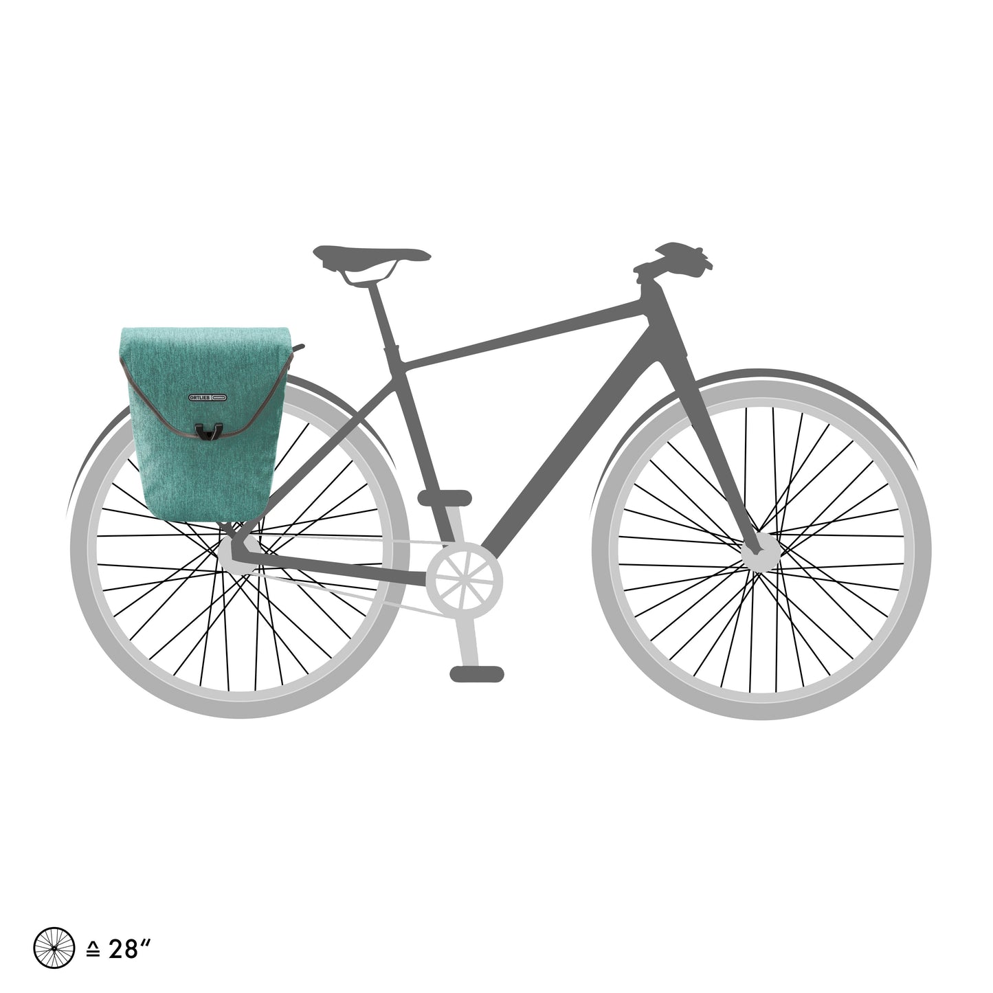 ORTLIEB PANNIER CITY VELO SHOPPER QL2.1 PETROL 18L