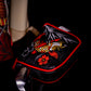 Koi Flow mallet putter cover featuring a vibrant koi fish design on a dark background.