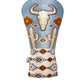 Western aesthetic driver cover featuring a detailed design with rustic patterns and a warm color palette.