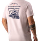 Yellowstone Train Station Tee featuring a vintage train graphic on a dark background.