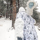 Alt text: Yeti driver cover with a blue and gray design featuring a plush, cartoonish yeti character, designed to fit over golf club drivers.
