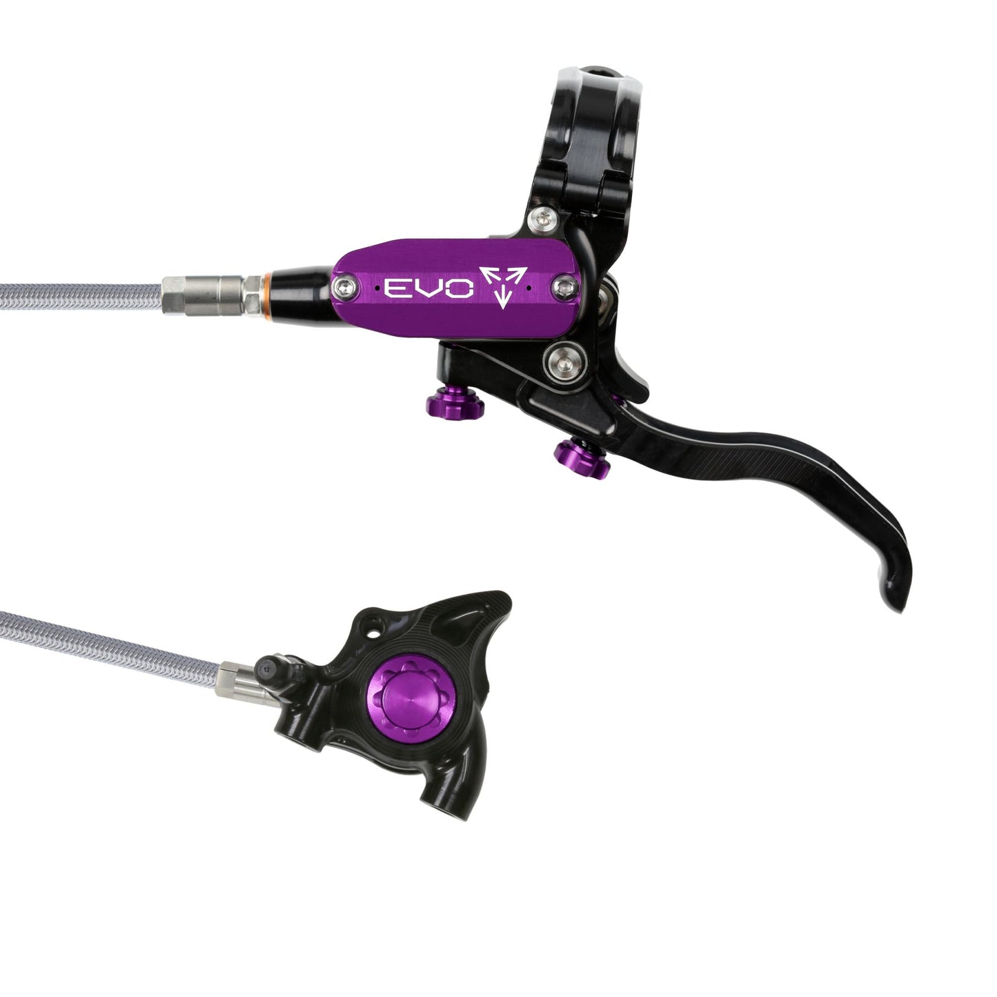 Hope Brake Evo X2 FM No Rotor Braided LH- Black/Purple
