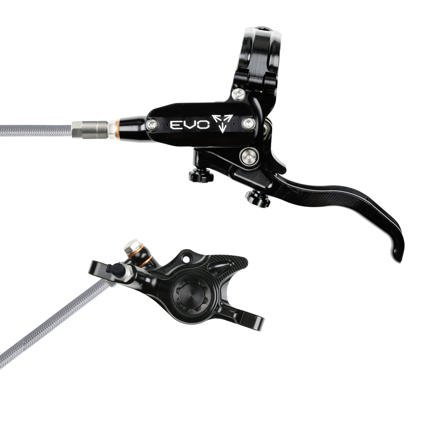 Hope Brake EVO X2 No Rotor BRAIDED LH- Black/Black