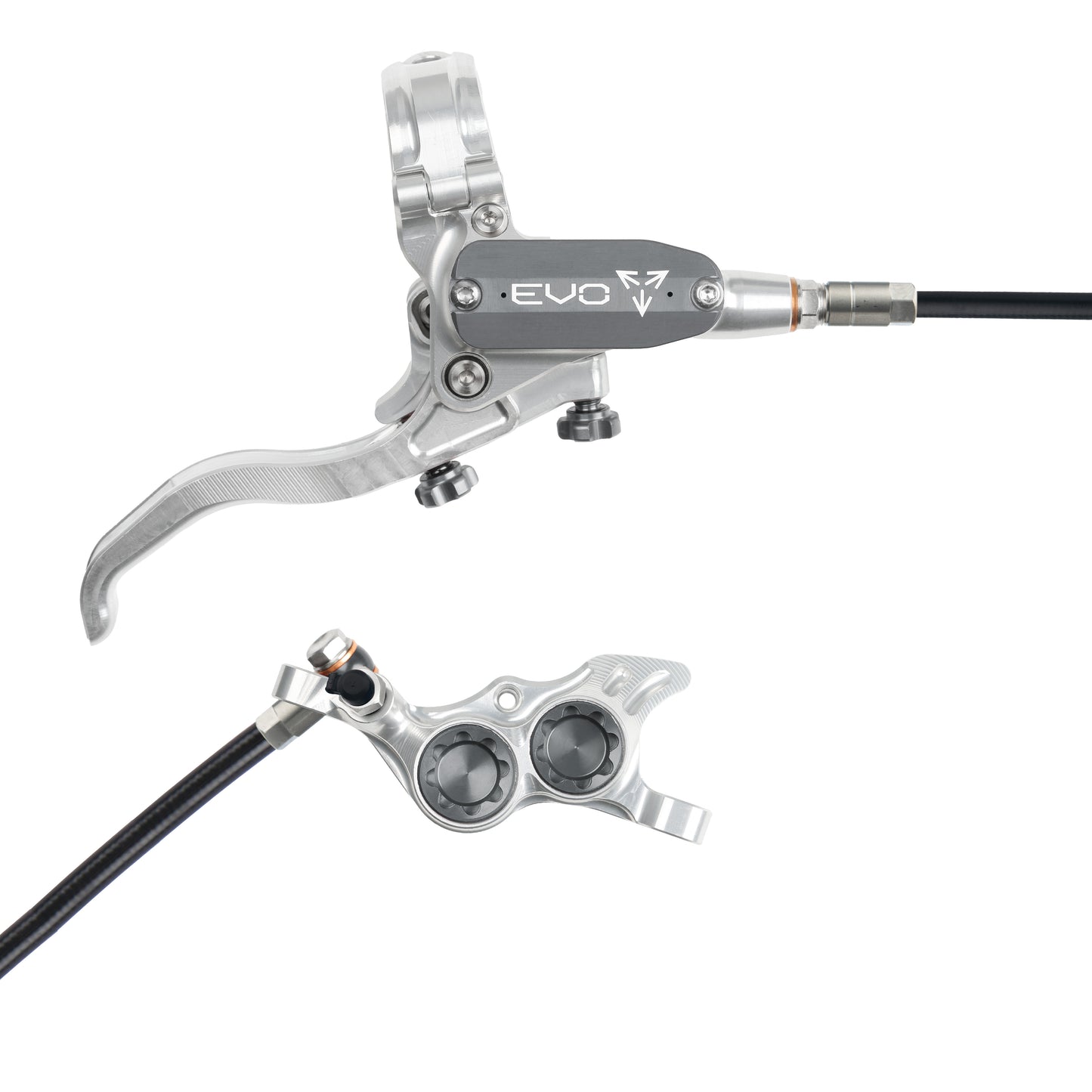 Hope Brake EVO TR4 No Rotor RH- Silver/Smoke
