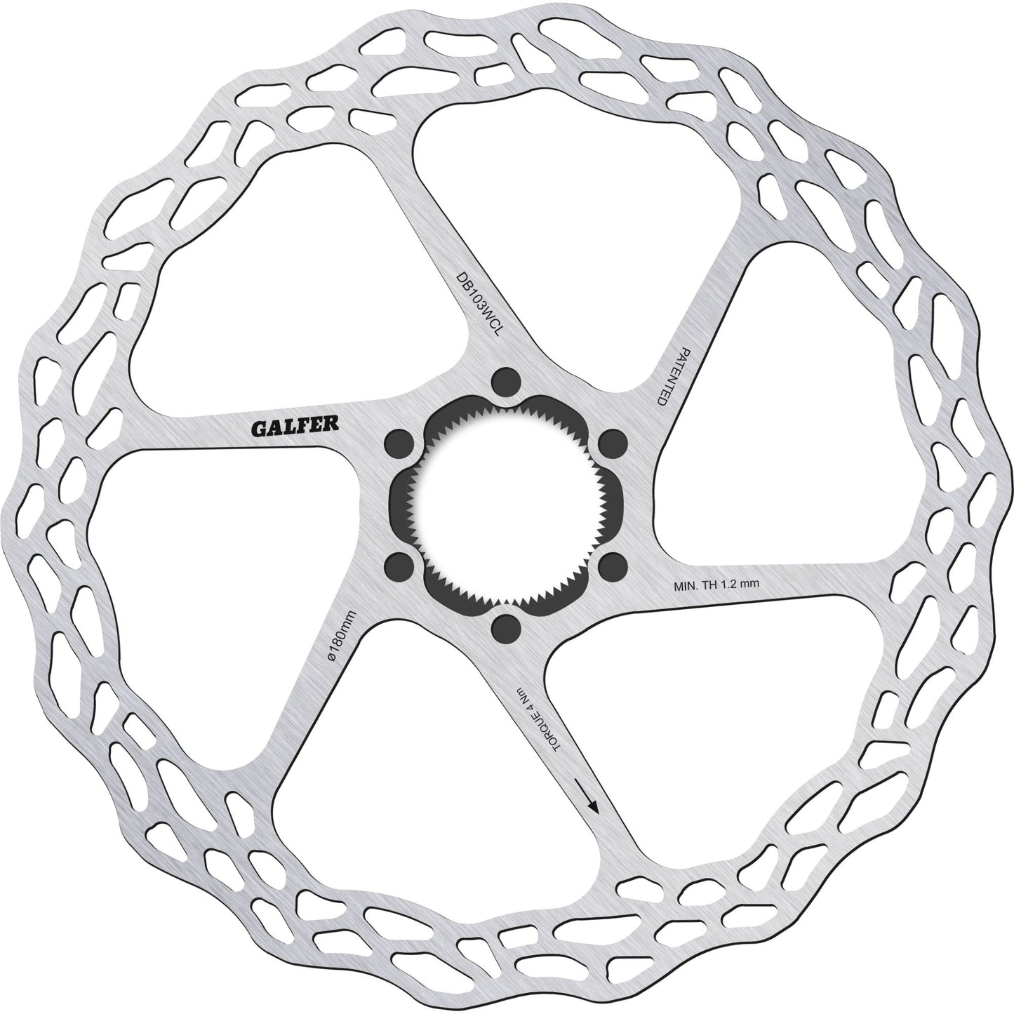 Brake Rotor Road Center-Lock  180x1.8MM