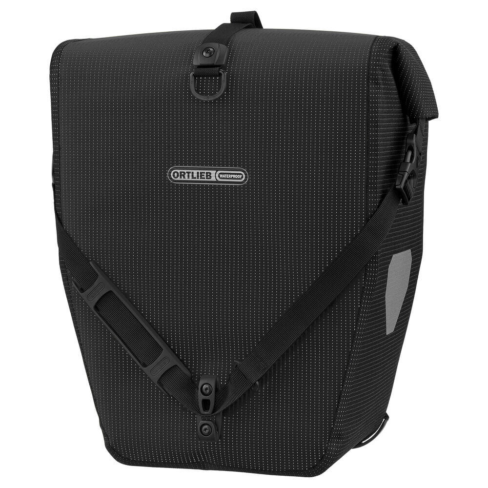 ORTLIEB PANNIER HIGH VISIBILITY BACK ROLLER PVC FREE QL2.1 YELLOW/BLACK REFLECTIVE 20L (SINGLE)