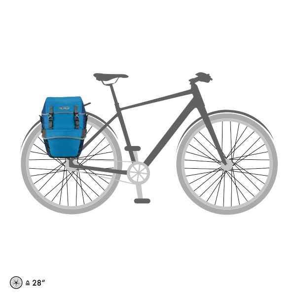 ORTLIEB PANNIER TOURING BIKE PACKER PLUS QL2.1 GRANITE/BLACK 42L