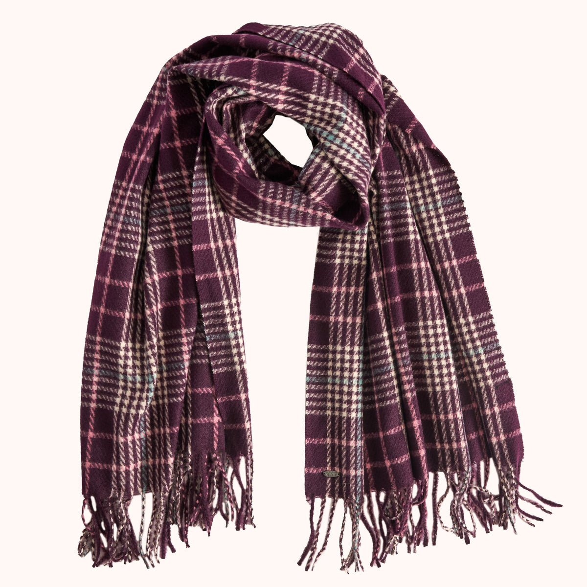 SALEM-PLAID WOVEN SCARF