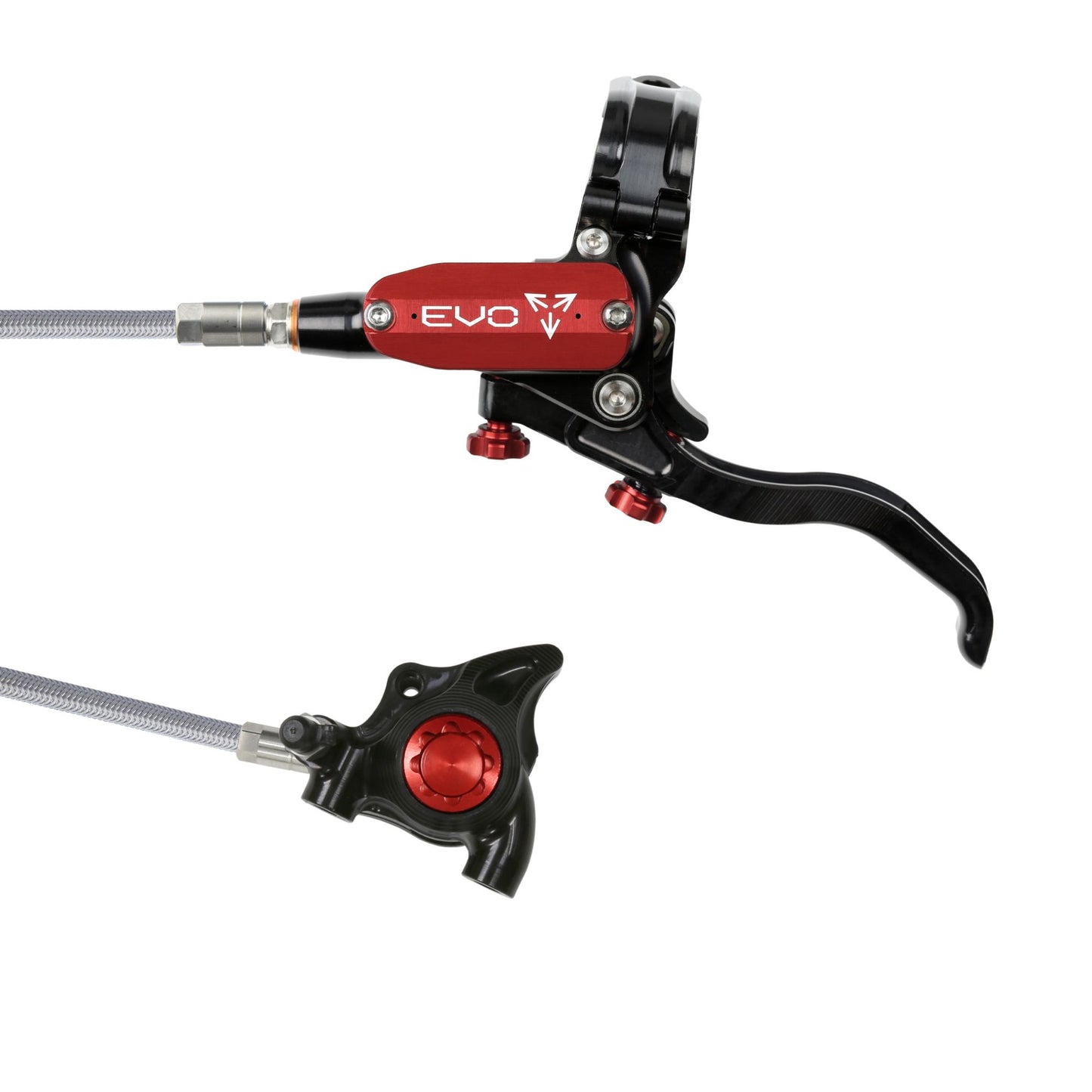 Hope Brake Evo X2 FM No Rotor Braided RH- Black/Red