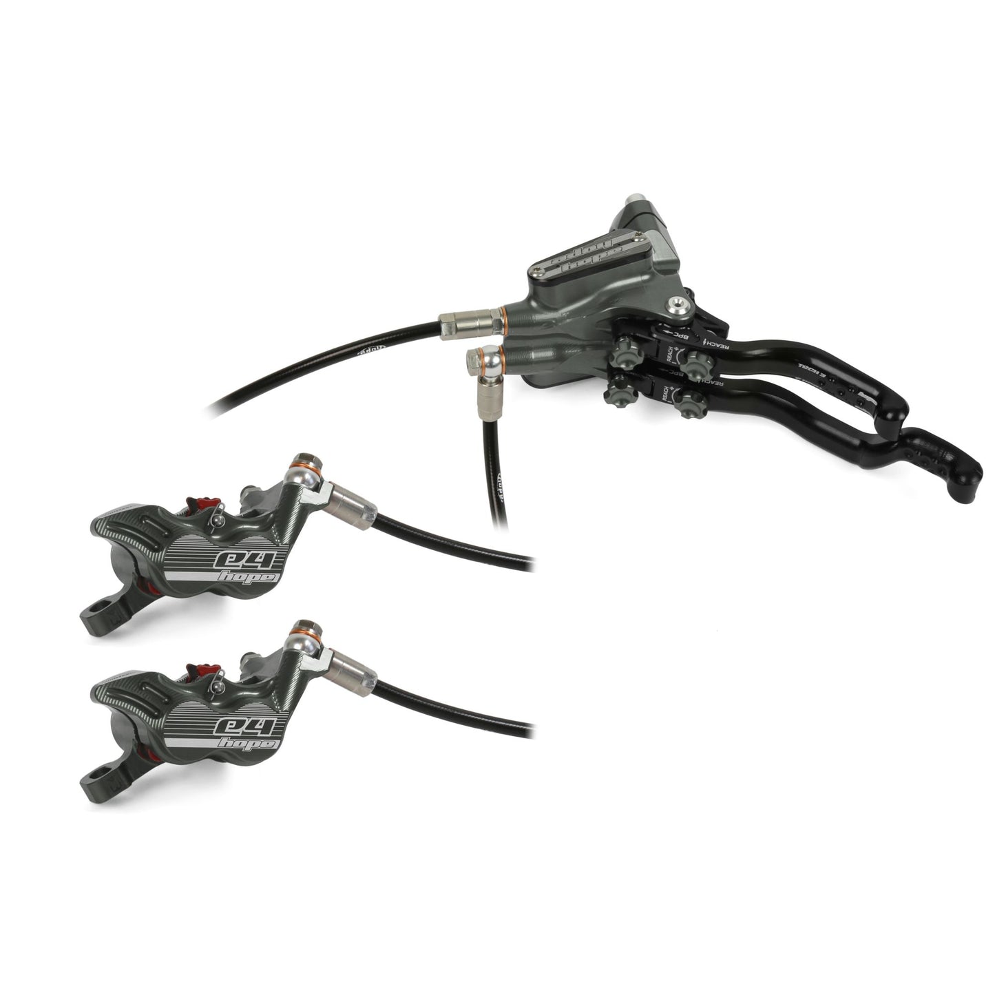 Hope Brake Tech 3 Duo E4 No Rotor RH Smoke