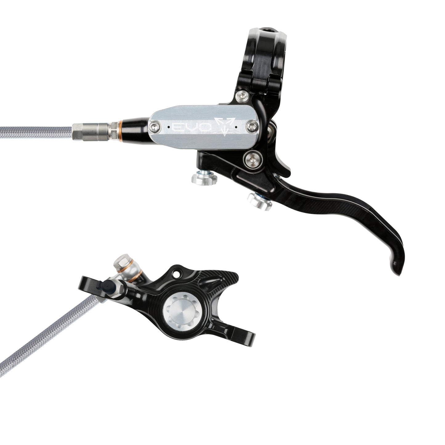 Hope Brake EVO X2 No Rotor BRAIDED LH- Black/Silver