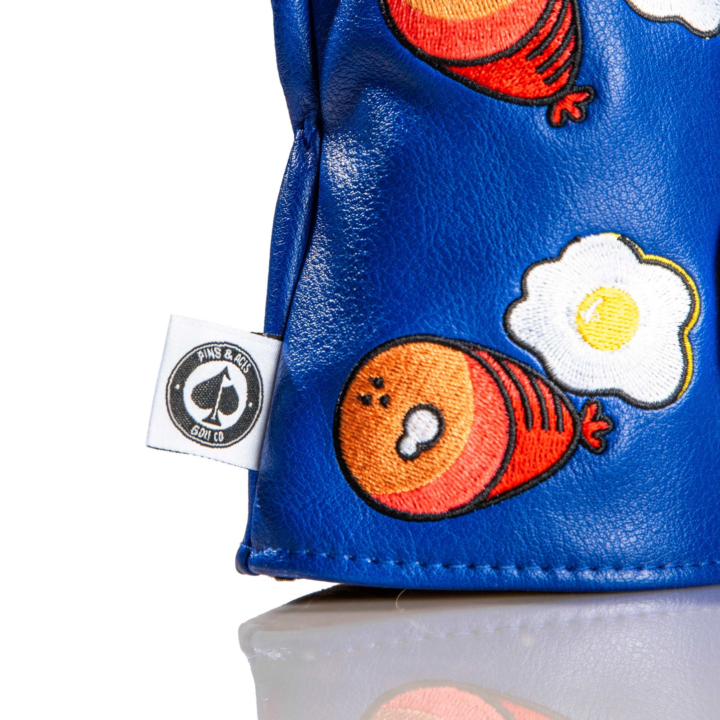 Ham & Eggs themed golf driver cover featuring a vibrant design with a cozy breakfast theme and a plush exterior.