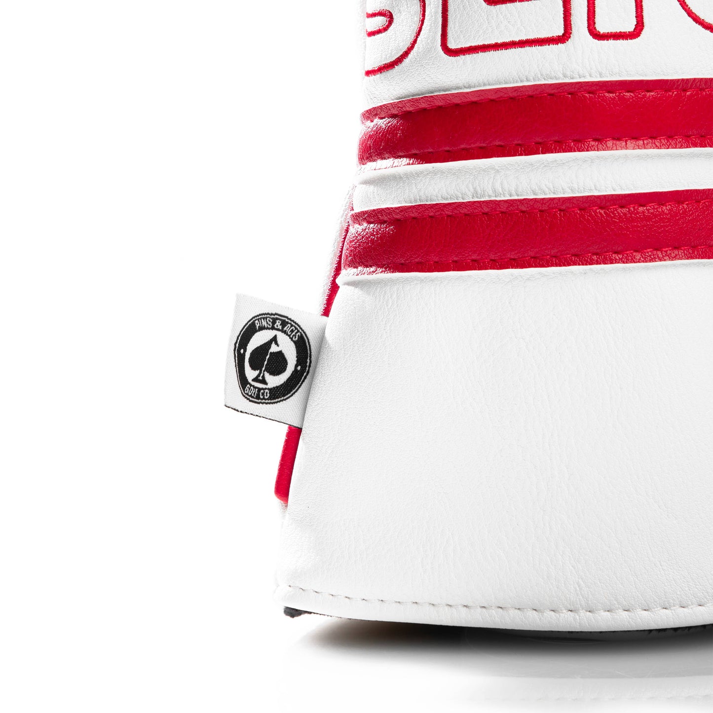Driver cover with wood accent design, featuring a blend of modern and classic styles, ideal for golf enthusiasts.