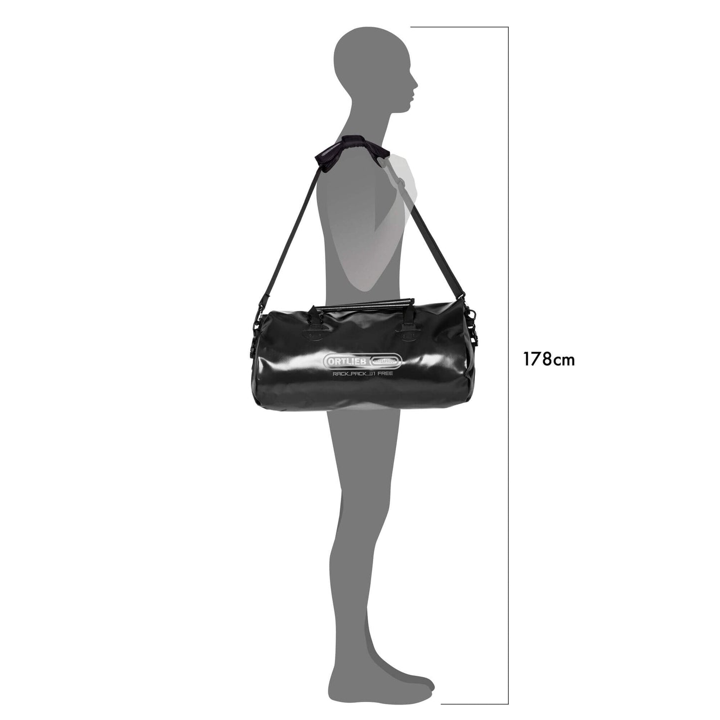 ORTLIEB TRAVEL BAG RACK PACK FREE BLACK 31L
