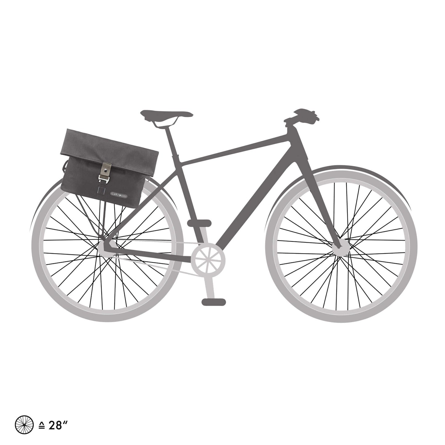 ORTLIEB PANNIER URBAN TWIN-CITY QL2.1 ASH ROSE 9L (SINGLE)