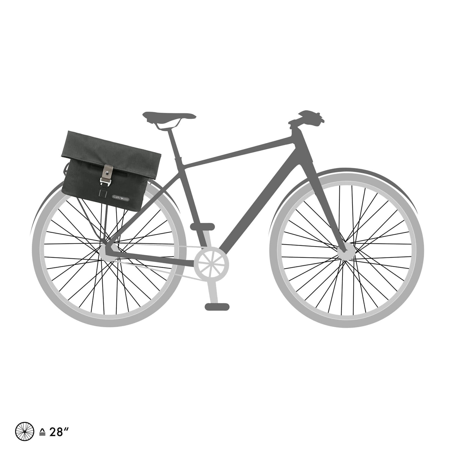 ORTLIEB PANNIER URBAN TWIN-CITY QL2.1 ASH ROSE 9L (SINGLE)