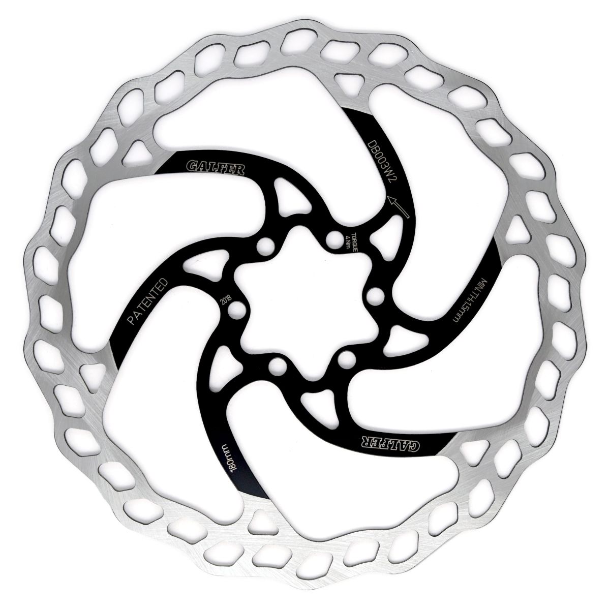 Disque de frein 180mm X 2.0mm MTB/vélo électrique à 6 boulons